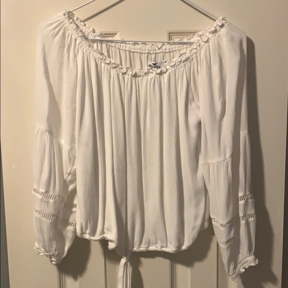 Off the shoulder white Hollister top